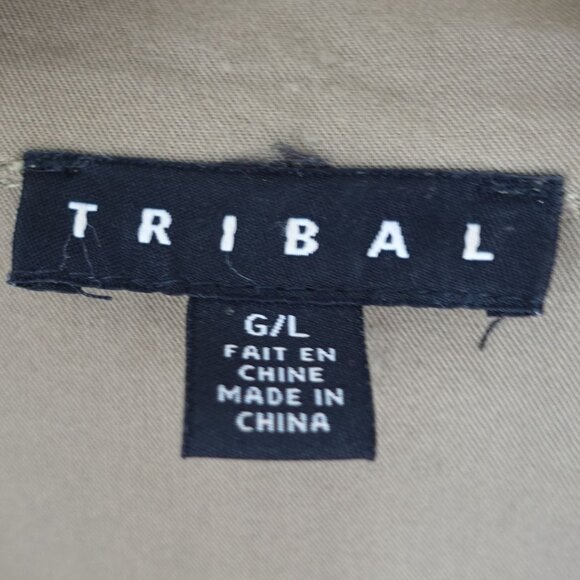 Tribal Beaded Long Sleeve Zip Front Cinched Lightweight Jacket - Picture 8 of 8